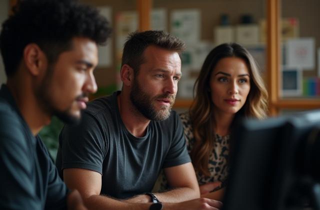 Fundadores de Nimue Lens en su estudio de Medellín